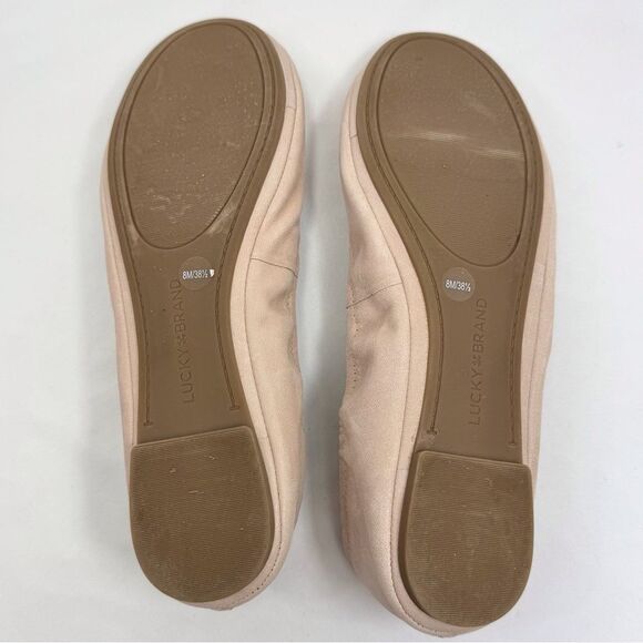 Lucky Brand ERIN Nude Leather Stretch Side Ballet Flats - Picture 13 of 14